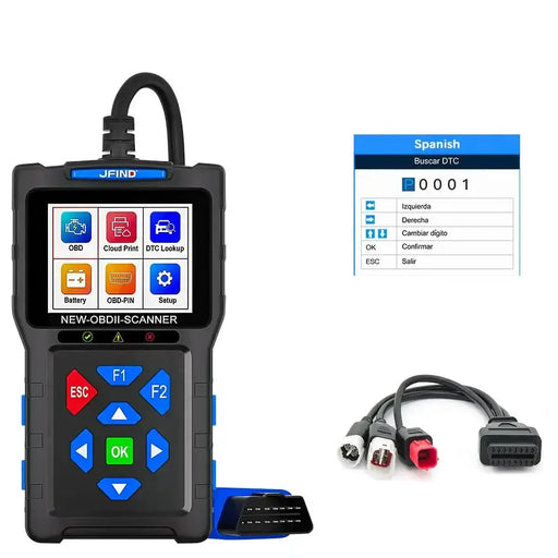 3-in-1 OBD2 Scanner & Battery Tester for Yamaha & Honda Vehicles by Habicare