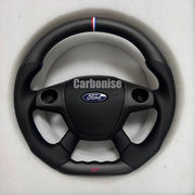 Ford Steering Wheel (Matte Carbon+Perforated Leather) @1 by CARBONISE