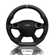 Ford Steering Wheel (Matte Carbon+Perforated Leather) @1 by CARBONISE