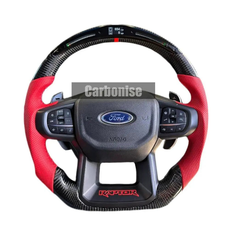 Ford Steering Wheel (Carbon Fiber+Perforated Leather) @3 by CARBONISE