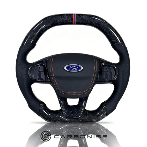 Ford Steering Wheel (Forged Carbon+Perforated Leather) @4 by CARBONISE