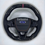 Ford Steering Wheel (Forged Carbon+Perforated Leather) @4 by CARBONISE