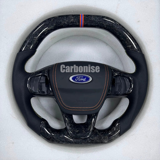 Ford Steering Wheel (Forged Carbon+Perforated Leather) @4 by CARBONISE