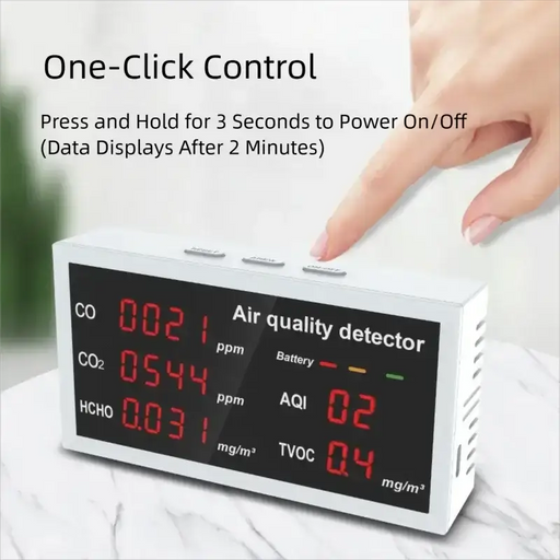 Formaldehyde Detector – Portable Indoor Air Quality Monitor (5-in-1) by Habicare