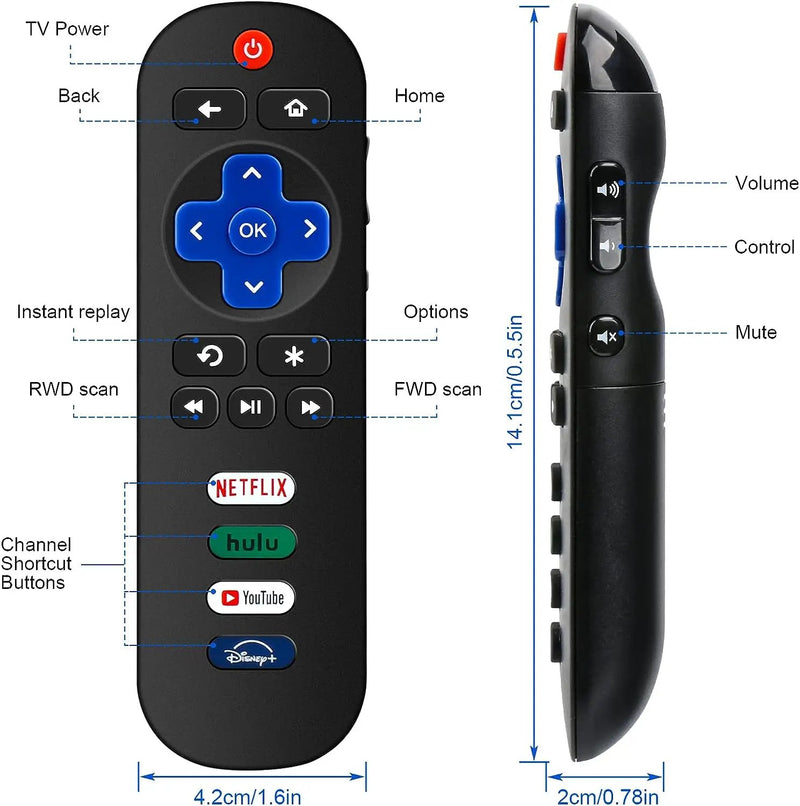 Remote Control for Roku TV NETFLIX by salelink.co.nz