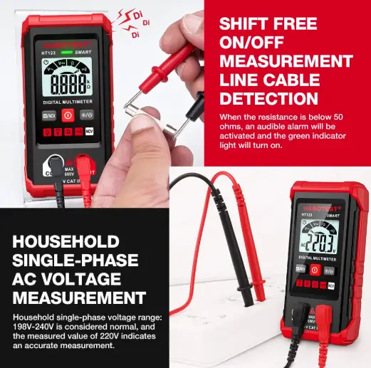 Digital Multimeter True RMS Auto Range DC AC Voltage Tester by salelink.co.nz