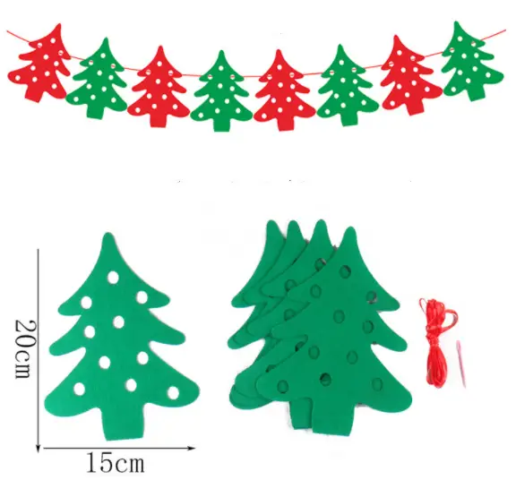 40PCS Merry Christmas Banner Decorations Bunting Sign by salelink.co.nz
