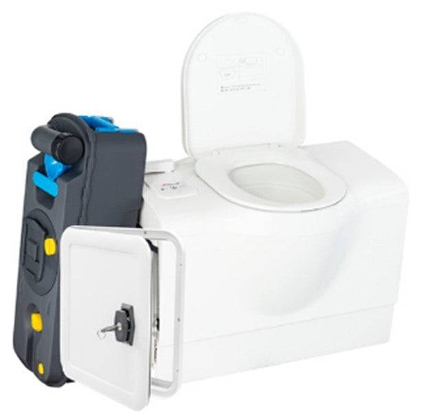 Freucamp Bench Cassette Toilet Right Hand - Incl Door - Action Outdoors Kiwi