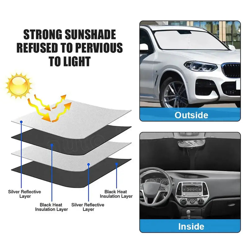 Front Windshield Sunshade Cover by Habicare