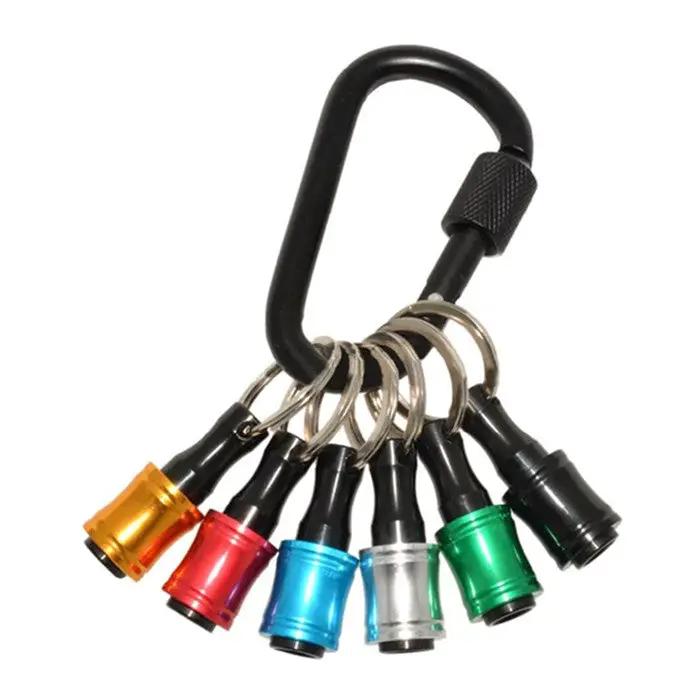 6PCS Hex Shank Screwdriver Bit Holder Keychain by salelink.co.nz
