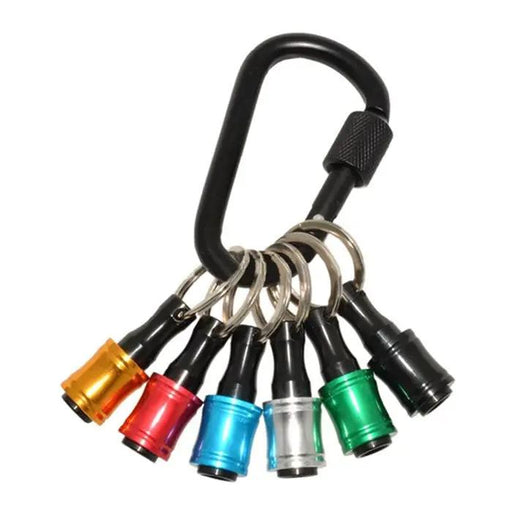 6PCS Hex Shank Screwdriver Bit Holder Keychain by salelink.co.nz