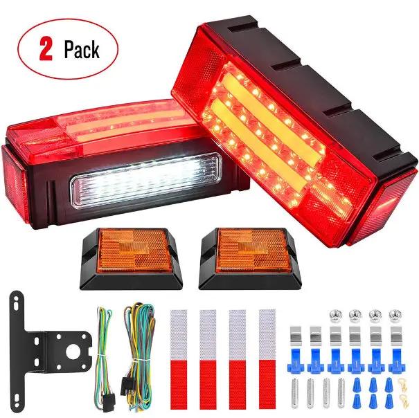 2PCS LED Trailer Lights Kit for 12V Trailer Boat Camper RV Trucks Snowmobile by salelink.co.nz