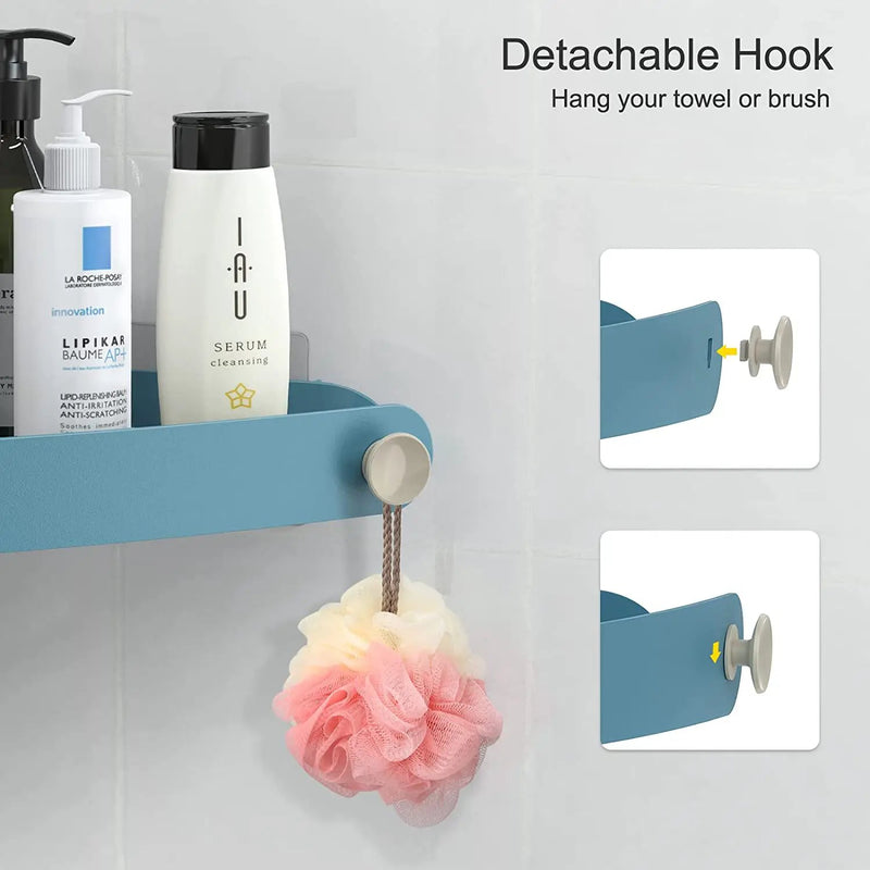 Corner Shower Caddy Bathroom Storage Shelf Holder Rack Adhesive by salelink.co.nz