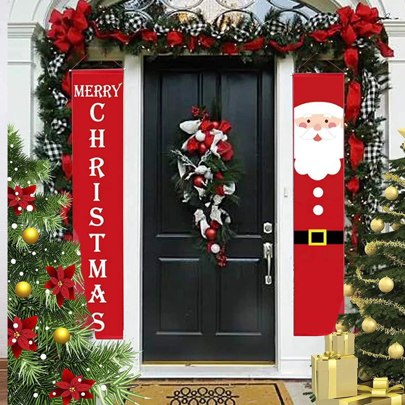 Merry Christmas Decoration Banner Home Outdoor Porch Sign for Xmas Holiday by salelink.co.nz