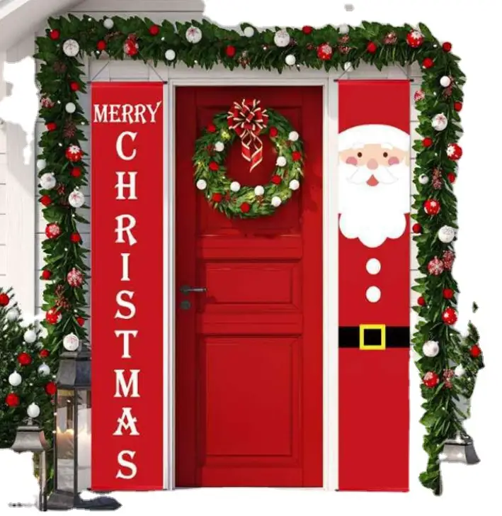 Merry Christmas Decoration Banner Home Outdoor Porch Sign for Xmas Holiday by salelink.co.nz