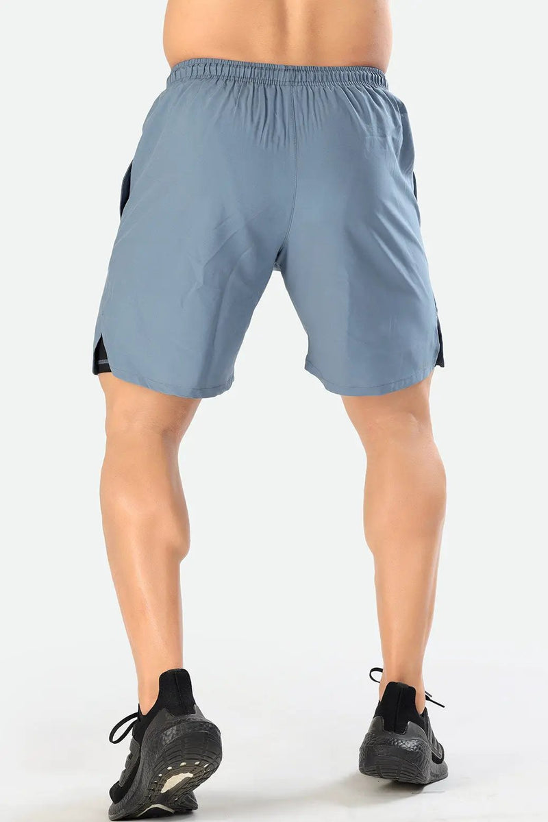 2 in 1 Compression Shorts Light Grey by Fuaark Nz