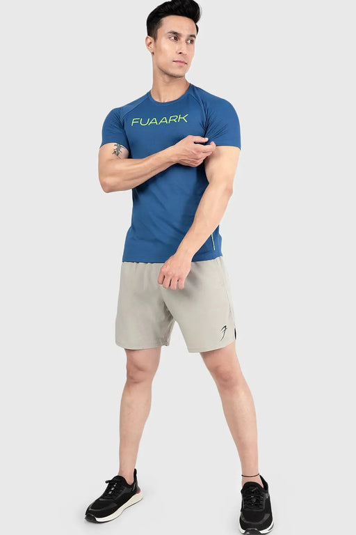 Aura Textured T-shirt Teal by Fuaark Nz