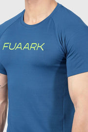 Aura Textured T-shirt Teal by Fuaark Nz