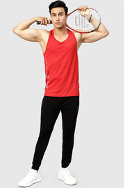 Bold Melange Tank Red by Fuaark Nz