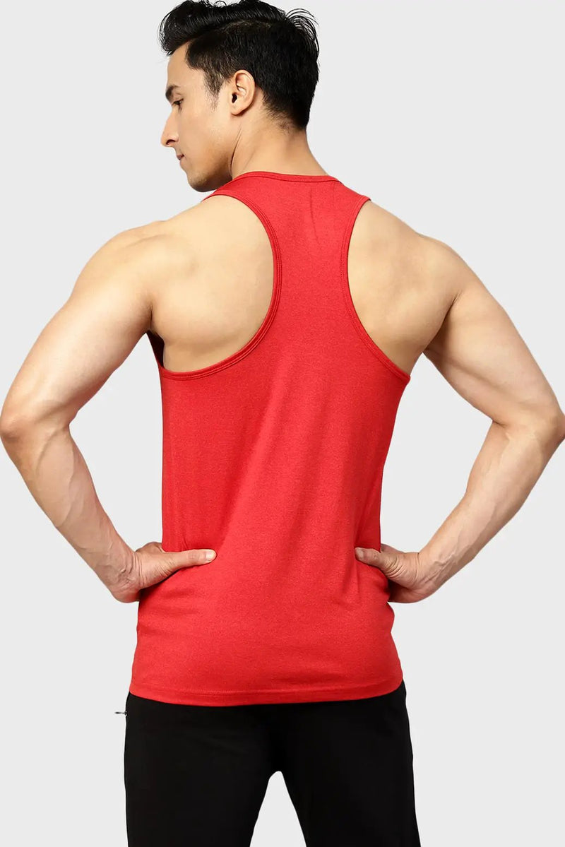 Bold Melange Tank Red by Fuaark Nz