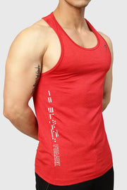Bold Melange Tank Red by Fuaark Nz