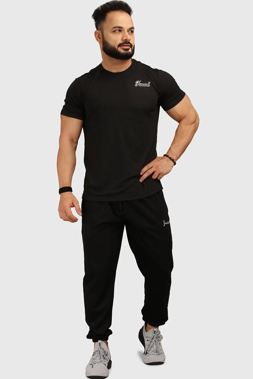 Checks Regular T-shirt Black by Fuaark Nz