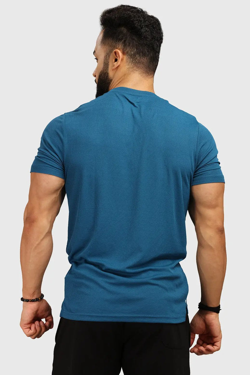 Checks Regular T-shirt Teal by Fuaark Nz