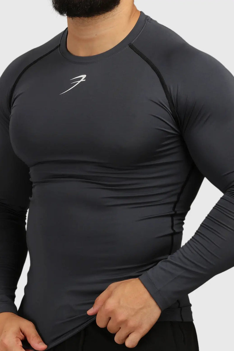 Compression Fullsleeves T-shirt Grey by Fuaark Nz