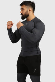 Compression Fullsleeves T-shirt Grey by Fuaark Nz