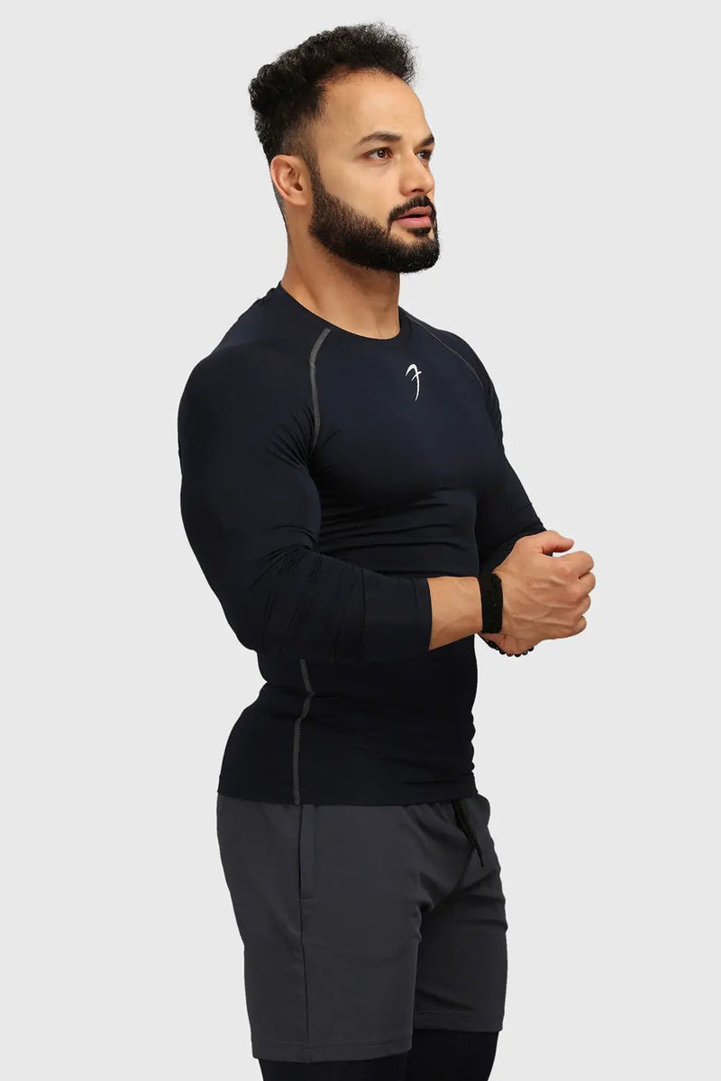 Compression Fullsleeves T-shirt Navy by Fuaark Nz