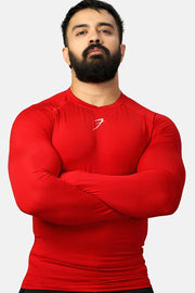 Compression Fullsleeves T-shirt Red by Fuaark Nz