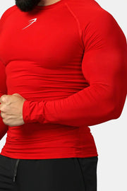 Compression Fullsleeves T-shirt Red by Fuaark Nz