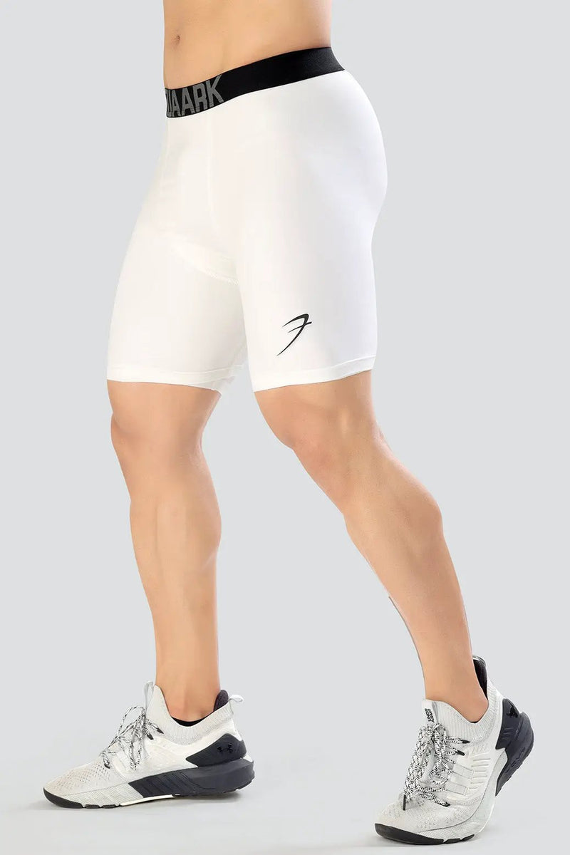 Compression Shorts White by Fuaark Nz