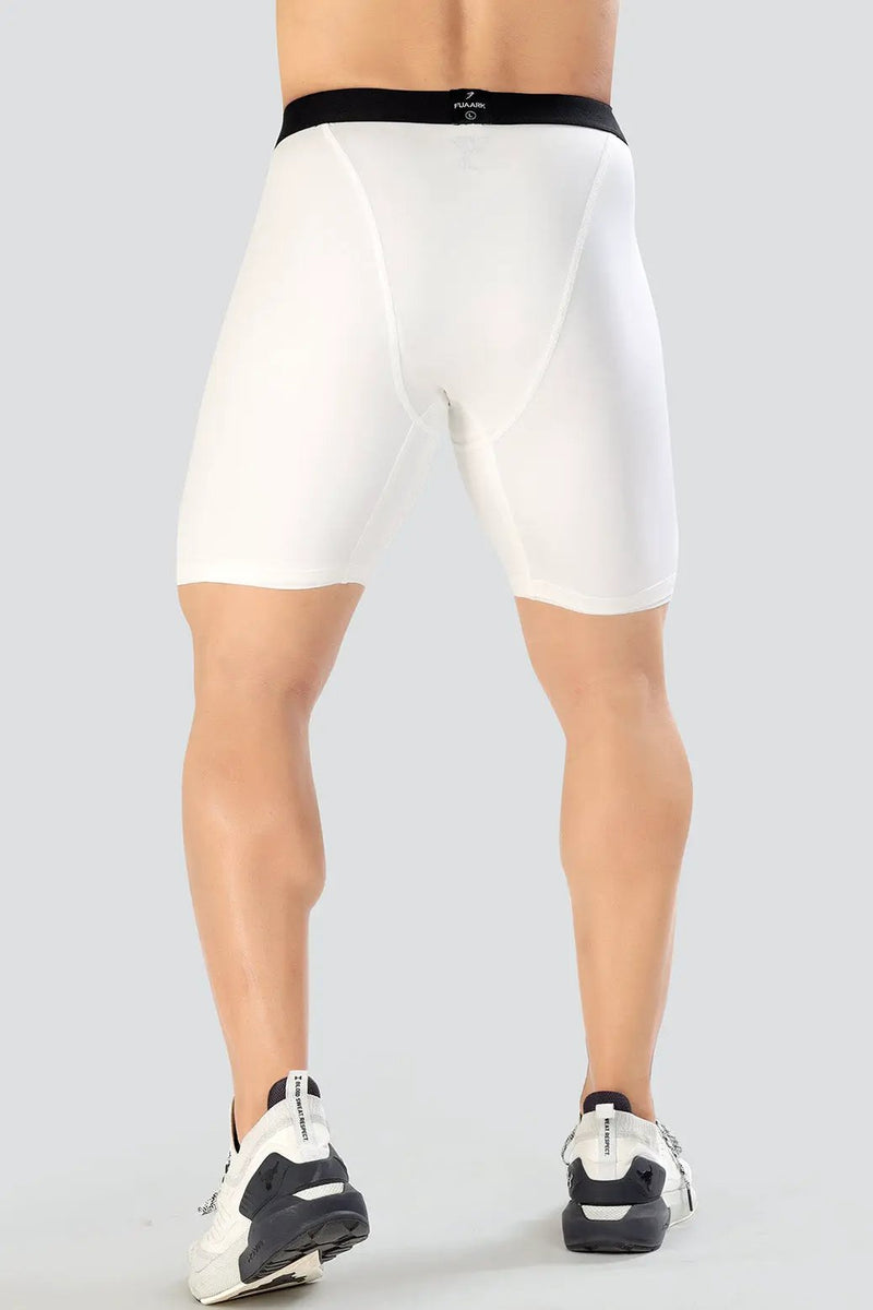 Compression Shorts White by Fuaark Nz