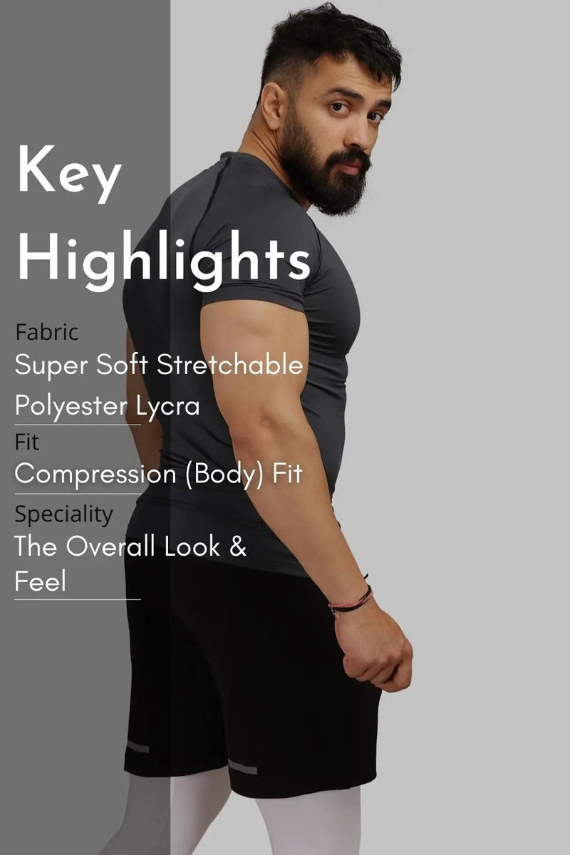 Compression T-shirt Grey by Fuaark Nz