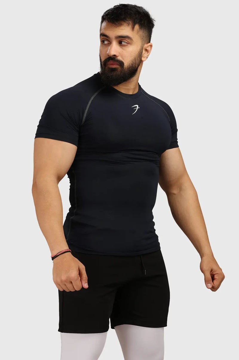 Compression T-shirt Navy by Fuaark Nz