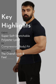 Compression T-shirt Navy by Fuaark Nz