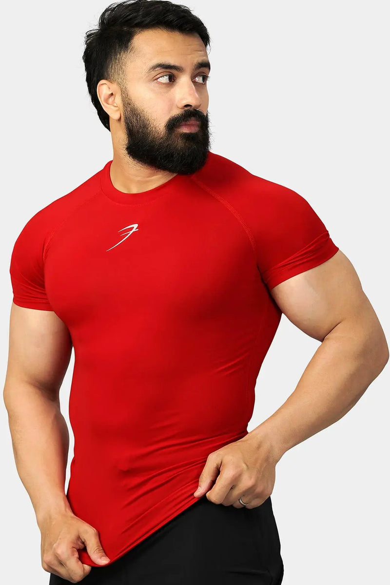 Compression T-shirt Red by Fuaark Nz