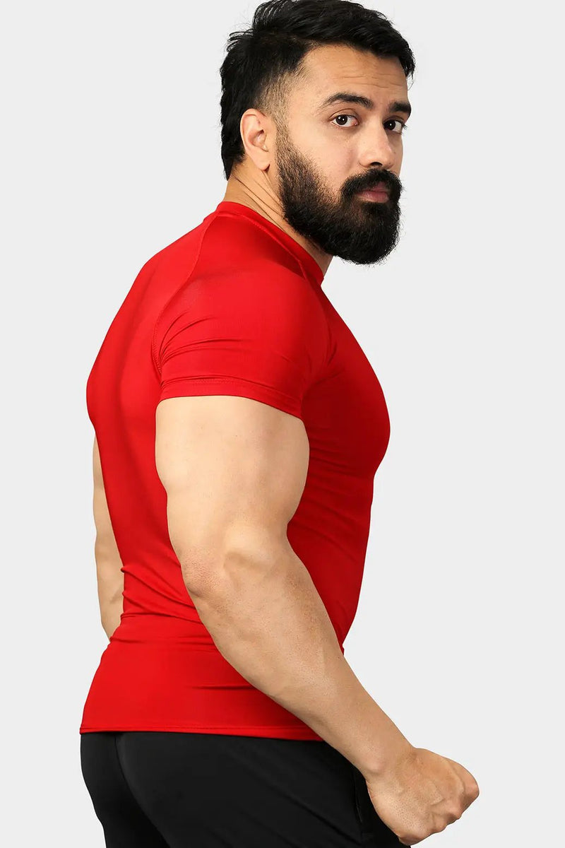 Compression T-shirt Red by Fuaark Nz