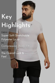 Compression T-shirt White by Fuaark Nz