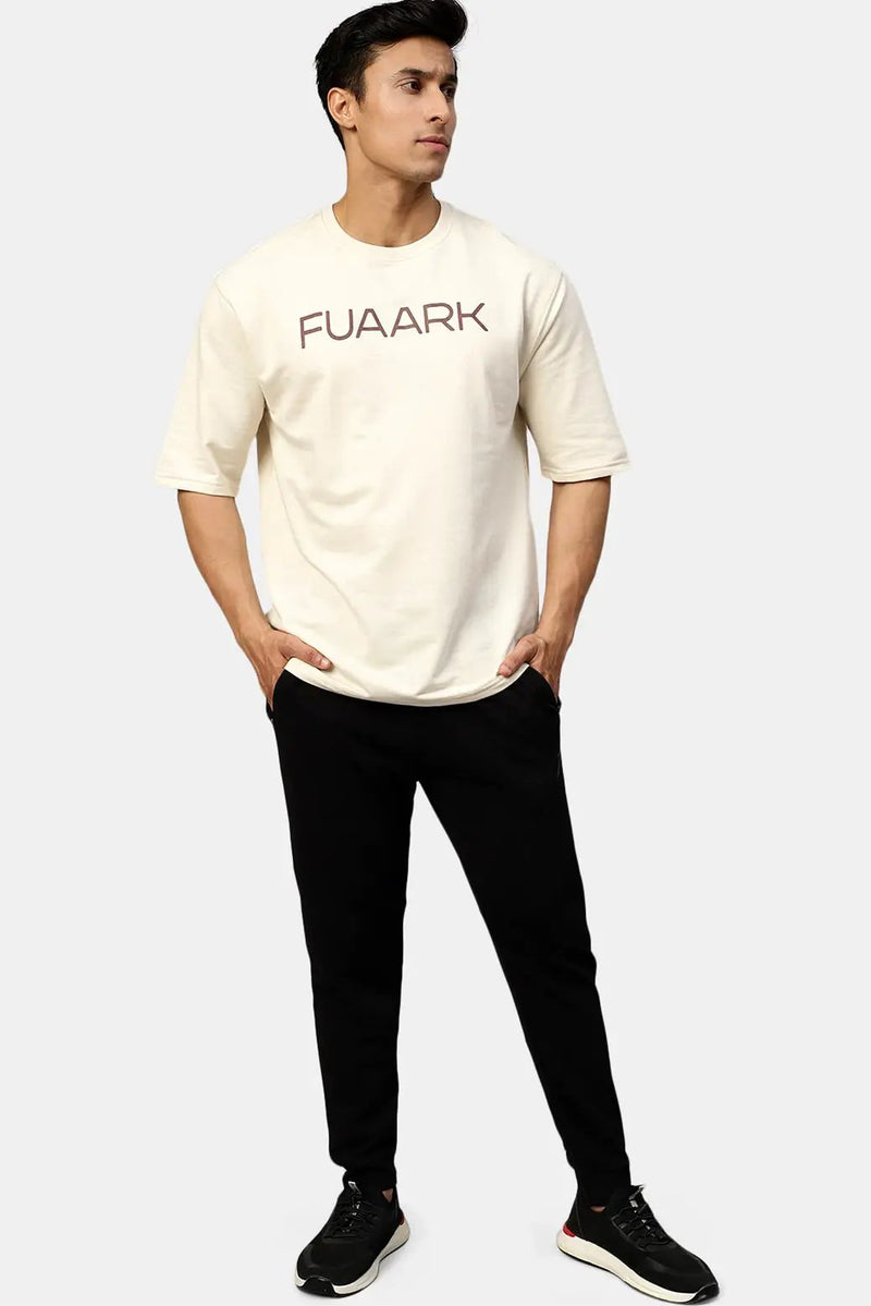 Energy Oversized T-shirt Beige by Fuaark Nz