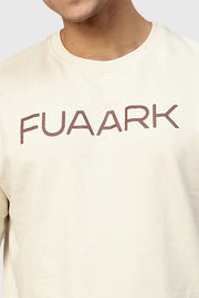 Energy Oversized T-shirt Beige by Fuaark Nz