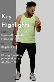 Men's Light Tank Lime by Fuaark Nz
