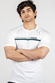Lining T-shirt White by Fuaark Nz