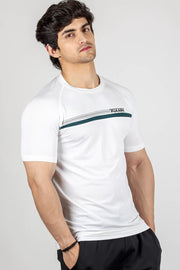 Lining T-shirt White by Fuaark Nz