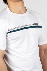 Lining T-shirt White by Fuaark Nz