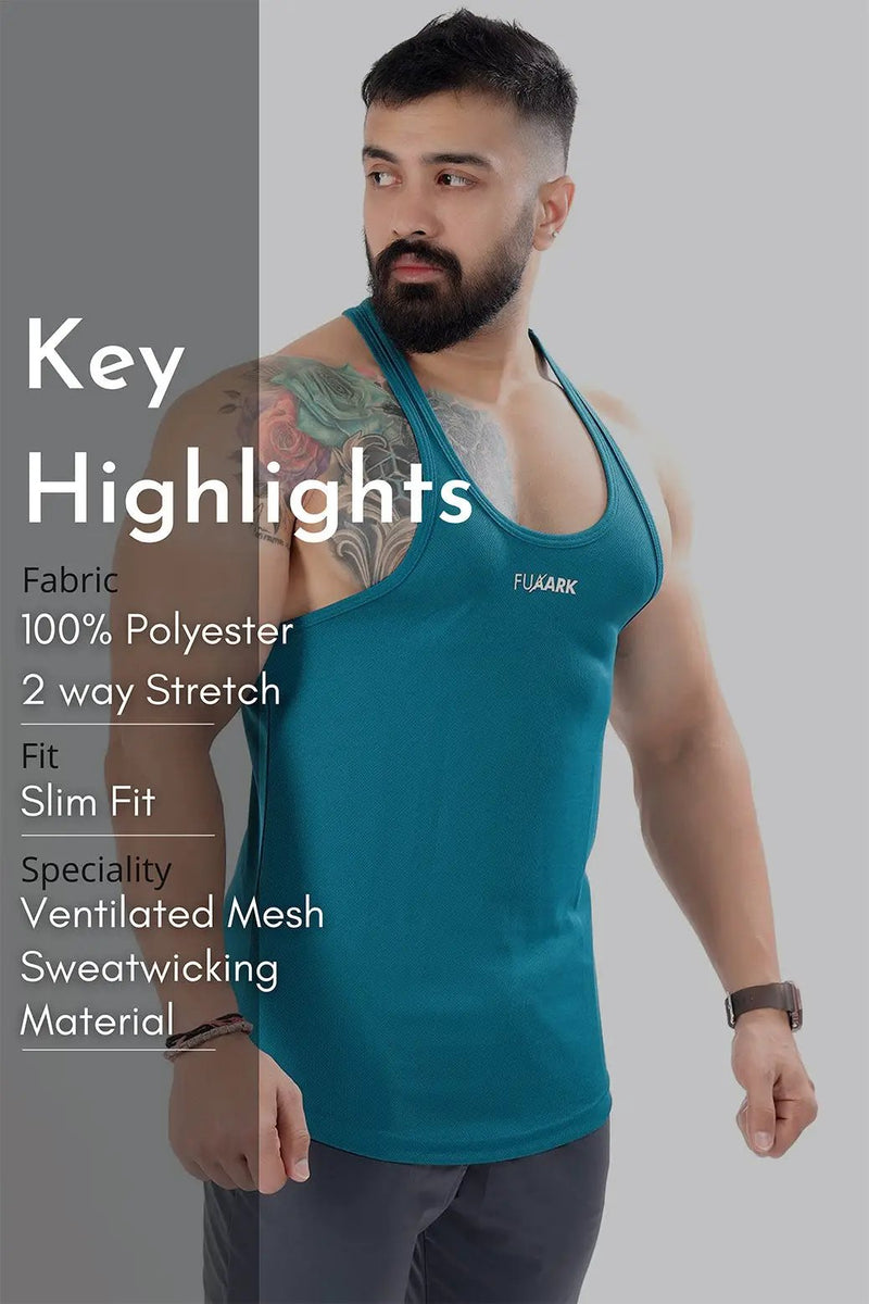 Mesh Stringer Teal by Fuaark Nz
