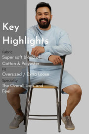 Oversized Shorts Sky Blue by Fuaark Nz