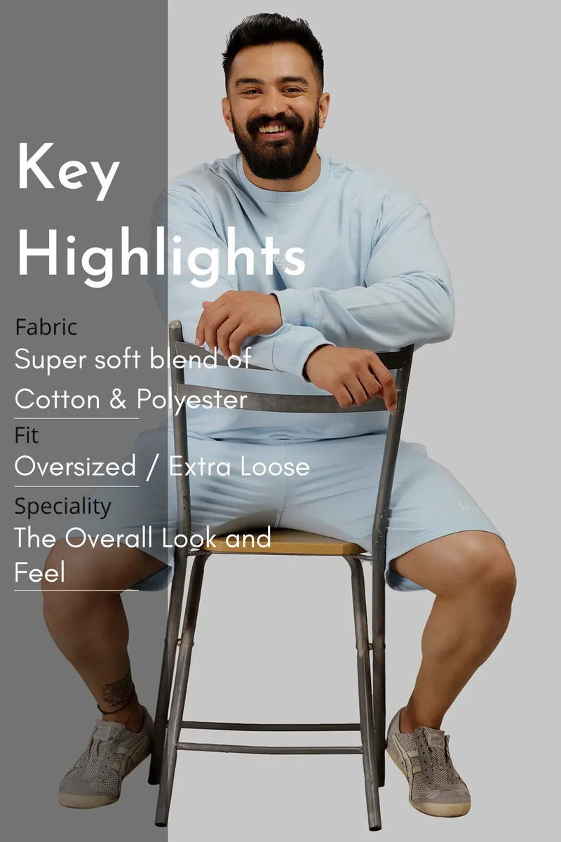 Oversized Shorts Sky Blue by Fuaark Nz