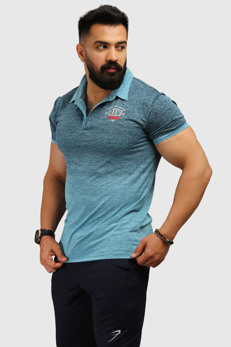 Raw Polo Slim Fit T-shirt Blue by Fuaark Nz